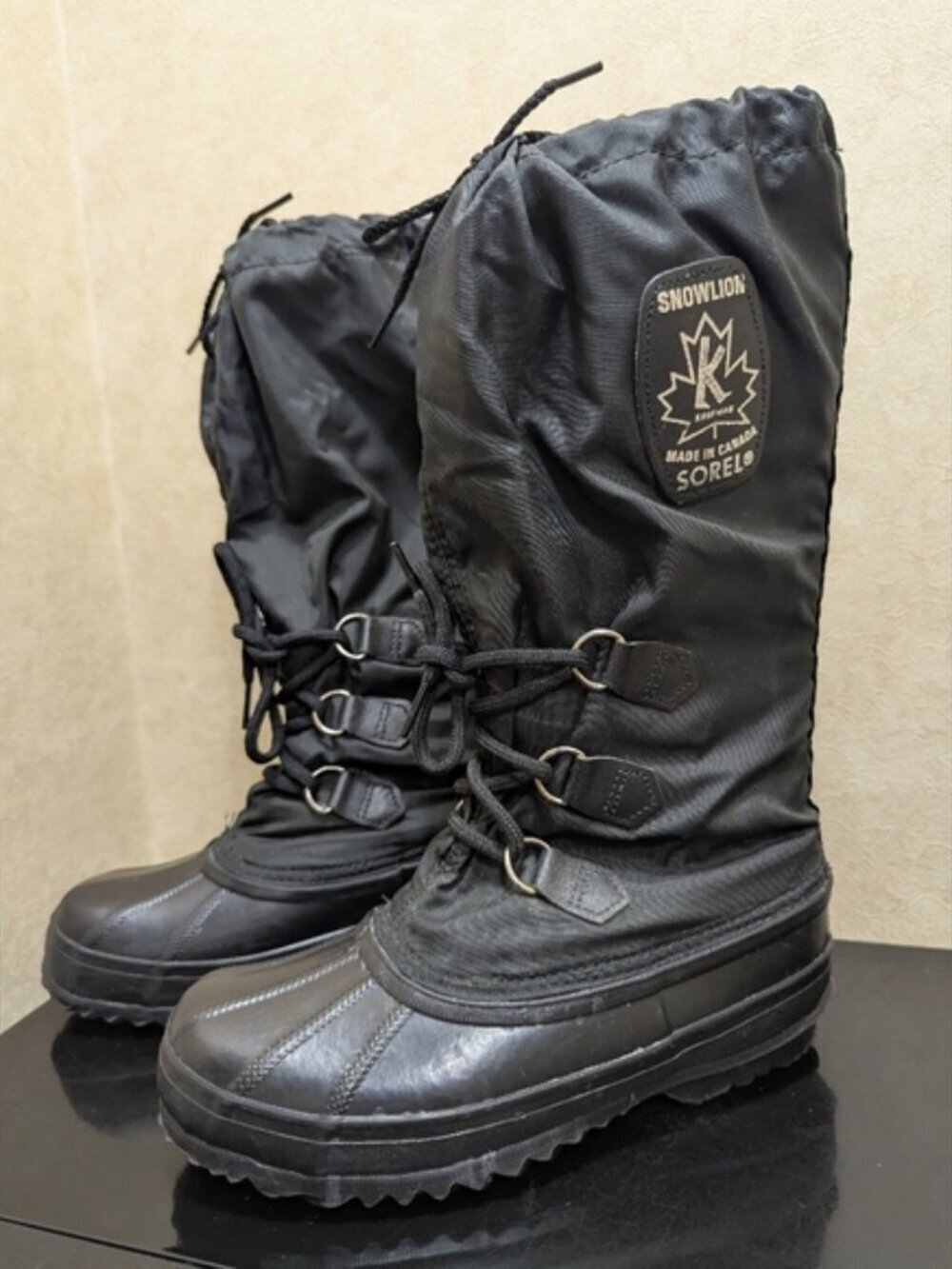 Sorel Kaufman Chunky Snow Lion Boots Size 6 Women's Vintage As New